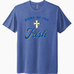 PRINCE OF PEACE IRISH <span class="pdp-name-mascot">PRINCE OF PEACE PREP IRISH</span> Next Level Unisex Tri-Blend T-Shirt Front Thumbnail