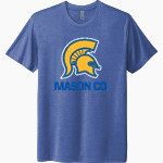 MASON CO CENTRAL HIGH SCHOOL SPARTANS Next Level Unisex Tri-Blend T-Shirt Front Thumbnail