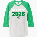 WEST MONONA HIGH SCHOOL SPARTANS <span class="pdp-name-mascot">WEST MONONA SPARTANS</span> Next Level Unisex Tri-Blend 3/4-Sleeve Raglan T-Shirt Front Thumbnail