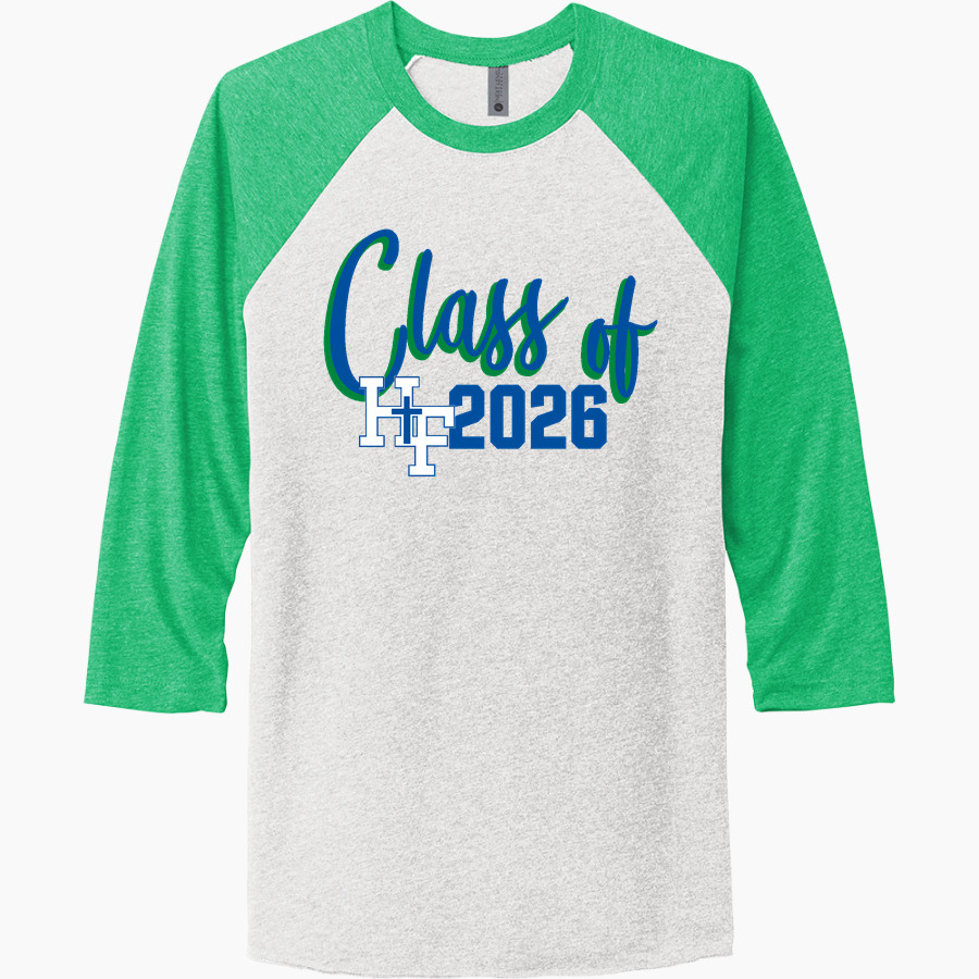 Holy Family Irish <span class="pdp-name-mascot">Holy Family Irish</span> Next Level Unisex Tri-Blend 3/4-Sleeve Raglan T-Shirt