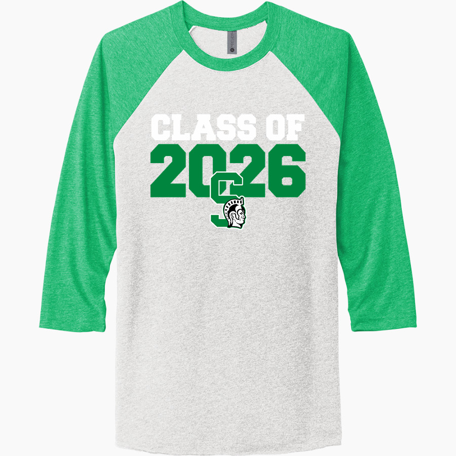 WEST MONONA HIGH SCHOOL SPARTANS <span class="pdp-name-mascot">WEST MONONA SPARTANS</span> Next Level Unisex Tri-Blend 3/4-Sleeve Raglan T-Shirt