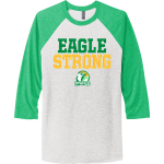 MC KENZIE HIGH SCHOOL EAGLES <span class="pdp-name-mascot">MC KENZIE EAGLES</span> Next Level Apparel Unisex Tri-Blend 3/4-Sleeve Raglan T-Shirt Front Thumbnail