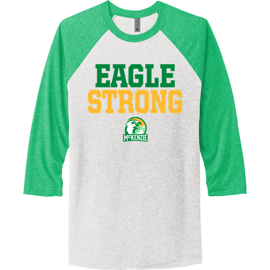 MC KENZIE HIGH SCHOOL EAGLES <span class="pdp-name-mascot">MC KENZIE EAGLES</span> Next Level Apparel Unisex Tri-Blend 3/4-Sleeve Raglan T-Shirt