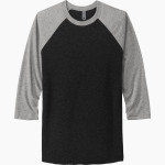 Lutheran Knights Next Level Unisex Tri-Blend 3/4-Sleeve Raglan T-Shirt Front Thumbnail