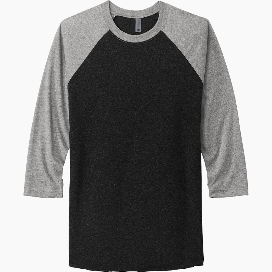 Lutheran Knights Next Level Unisex Tri-Blend 3/4-Sleeve Raglan T-Shirt