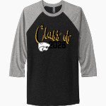 Lena-winslow Panthers <span class="pdp-name-mascot">Lena-winslow Leopards</span> Next Level Unisex Tri-Blend 3/4-Sleeve Raglan T-Shirt Front Thumbnail