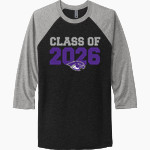 Coudersport Area Falcons <span class="pdp-name-mascot">Coudersport Area High School Falcons</span> Next Level Unisex Tri-Blend 3/4-Sleeve Raglan T-Shirt Front Thumbnail
