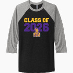 Providence St. Mel Knights <span class="pdp-name-mascot">Providence St. Mel Knights</span> Next Level Unisex Tri-Blend 3/4-Sleeve Raglan T-Shirt Front Thumbnail