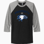 VISTA DEL LAGO HIGH SCHOOL EAGLES <span class="pdp-name-mascot">VISTA DEL LAGO EAGLES</span> Next Level Unisex Tri-Blend 3/4-Sleeve Raglan T-Shirt Front Thumbnail