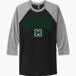 MELBOURNE HIGH SCHOOL BULLDOGS <span class="pdp-name-mascot">MELBOURNE BULLDOGS</span> Next Level Unisex Tri-Blend 3/4-Sleeve Raglan T-Shirt Front Thumbnail