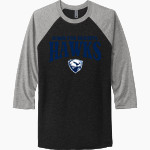 Hamilton Heights Hawks <span class="pdp-name-mascot">Hamilton Heights Christian Academy Hawks</span> Next Level Unisex Tri-Blend 3/4-Sleeve Raglan T-Shirt Front Thumbnail