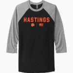 HASTINGS SENIOR HIGH SCHOOL TIGERS <span class="pdp-name-mascot">HASTINGS TIGERS</span> Next Level Unisex Tri-Blend 3/4-Sleeve Raglan T-Shirt Front Thumbnail