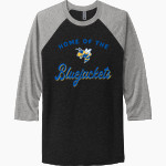 Mitchell Bluejackets <span class="pdp-name-mascot">Mitchell High School Bluejackets</span> Next Level Unisex Tri-Blend 3/4-Sleeve Raglan T-Shirt Front Thumbnail