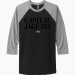CAPITAL HIGH SCHOOL JAGUARS <span class="pdp-name-mascot">CAPITAL JAGUARS</span> Next Level Unisex Tri-Blend 3/4-Sleeve Raglan T-Shirt Front Thumbnail