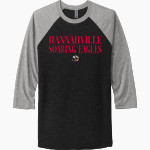 Hannahville Soaring Eagles <span class="pdp-name-mascot">Hannahville Indian School Eagles</span> Next Level Unisex Tri-Blend 3/4-Sleeve Raglan T-Shirt Front Thumbnail