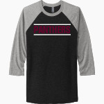 St. Anselm's Abbey Panthers <span class="pdp-name-mascot">Saint Anselm's Abbey Panthers</span> Next Level Unisex Tri-Blend 3/4-Sleeve Raglan T-Shirt Front Thumbnail