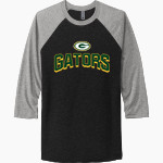 GATEWOOD SCHOOLS GATORS Next Level Unisex Tri-Blend 3/4-Sleeve Raglan T-Shirt Front Thumbnail