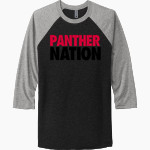 WILMOT UNION HIGH SCHOOL PANTHERS <span class="pdp-name-mascot">WILMOT PANTHERS</span> Next Level Unisex Tri-Blend 3/4-Sleeve Raglan T-Shirt Front Thumbnail