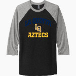 LA QUINTA HIGH SCHOOL AZTECS <span class="pdp-name-mascot">LA QUINTA AZTECS</span> Next Level Unisex Tri-Blend 3/4-Sleeve Raglan T-Shirt Front Thumbnail