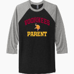 VOORHEES VIKINGS official sideline store Next Level Unisex Tri-Blend 3/4-Sleeve Raglan T-Shirt Front Thumbnail