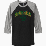 Green Acres Grizzlies <span class="pdp-name-mascot">Green Acres School Grizzlies</span> Next Level Unisex Tri-Blend 3/4-Sleeve Raglan T-Shirt Front Thumbnail