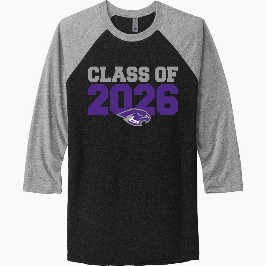 Coudersport Area Falcons <span class="pdp-name-mascot">Coudersport Area High School Falcons</span> Next Level Unisex Tri-Blend 3/4-Sleeve Raglan T-Shirt
