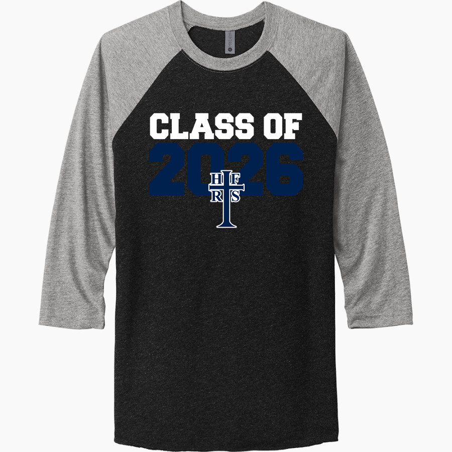 Holy Family Wildcats <span class="pdp-name-mascot">Holy Family Wildcats</span> Next Level Unisex Tri-Blend 3/4-Sleeve Raglan T-Shirt