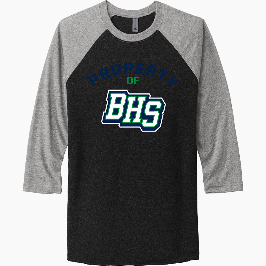 Babcock Trailblazers Next Level Unisex Tri-Blend 3/4-Sleeve Raglan T-Shirt