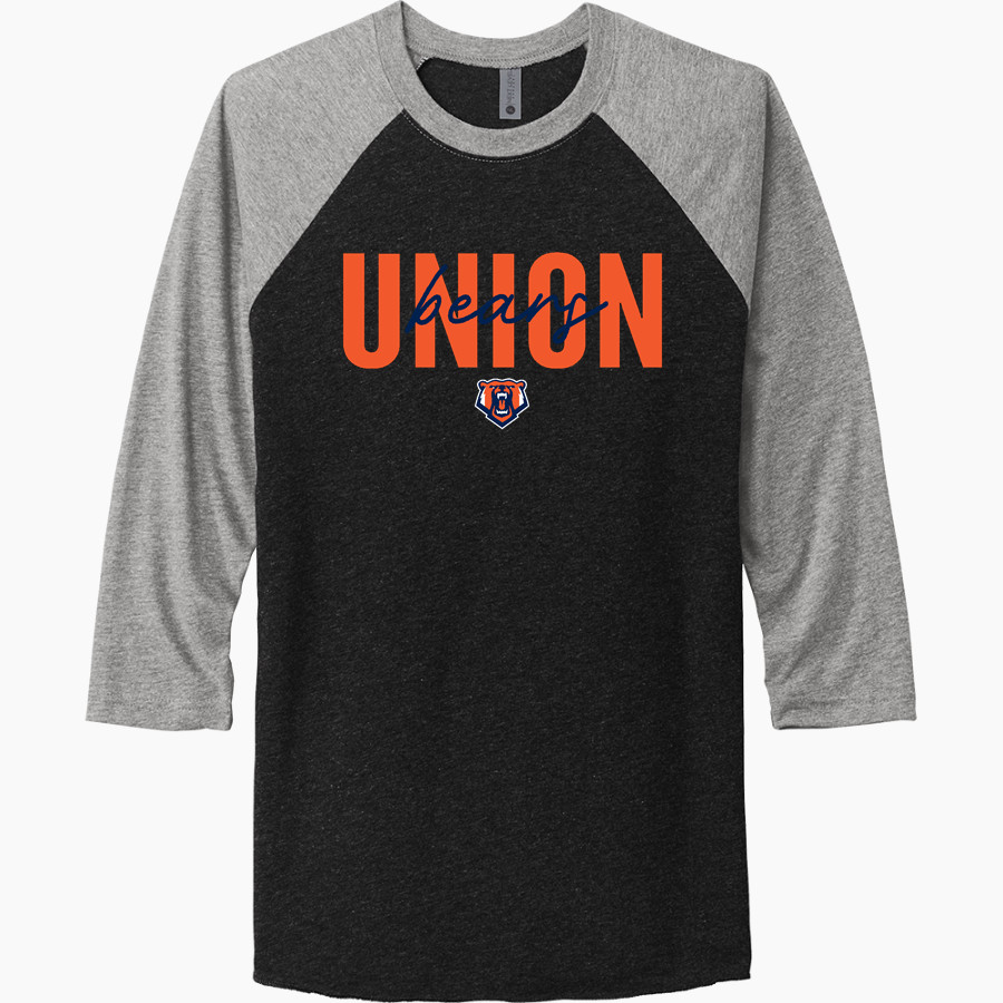 Union Bears Next Level Unisex Tri-Blend 3/4-Sleeve Raglan T-Shirt