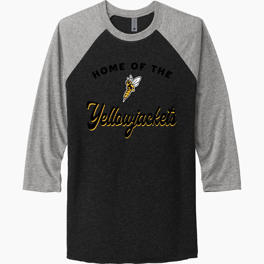 Superior Yellowjackets <span class="pdp-name-mascot">UW Superior Yellowjackets</span> Next Level Unisex Tri-Blend 3/4-Sleeve Raglan T-Shirt