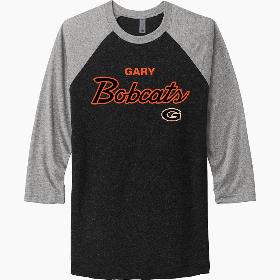 Gary Bobcats <span class="pdp-name-mascot">Gary Bobcats</span> Next Level Unisex Tri-Blend 3/4-Sleeve Raglan T-Shirt