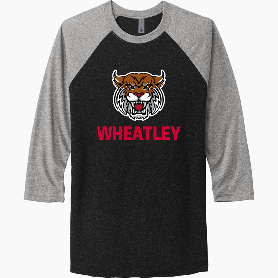 Wheatley Wildcats <span class="pdp-name-mascot">Wheatley Wildcats</span> Next Level Unisex Tri-Blend 3/4-Sleeve Raglan T-Shirt