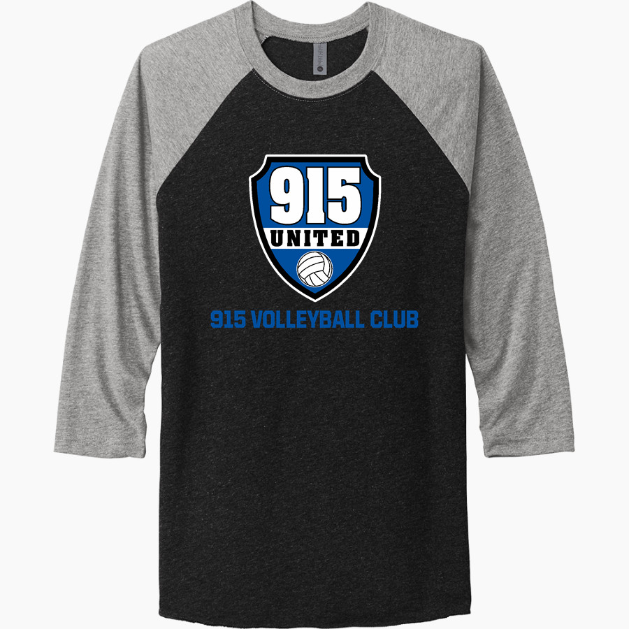 915 Volleyball Club 915 Volleyball Club <span class="pdp-name-mascot">915 Volleyball Club</span> Next Level Unisex Tri-Blend 3/4-Sleeve Raglan T-Shirt