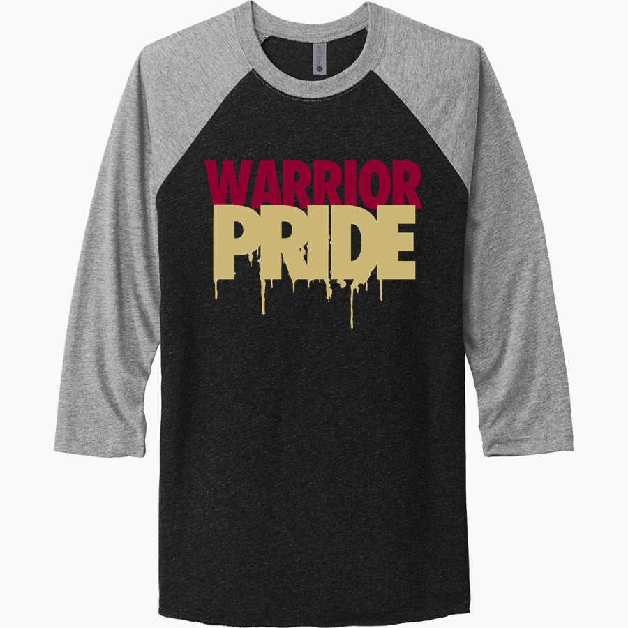 Riverdale Warriors <span class="pdp-name-mascot">Riverdale Warriors</span> Next Level Unisex Tri-Blend 3/4-Sleeve Raglan T-Shirt