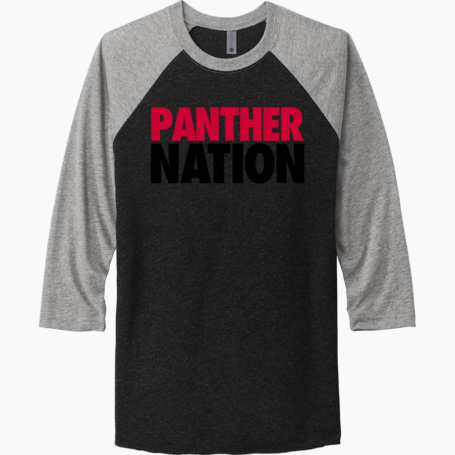 WILMOT UNION HIGH SCHOOL PANTHERS <span class="pdp-name-mascot">WILMOT PANTHERS</span> Next Level Unisex Tri-Blend 3/4-Sleeve Raglan T-Shirt