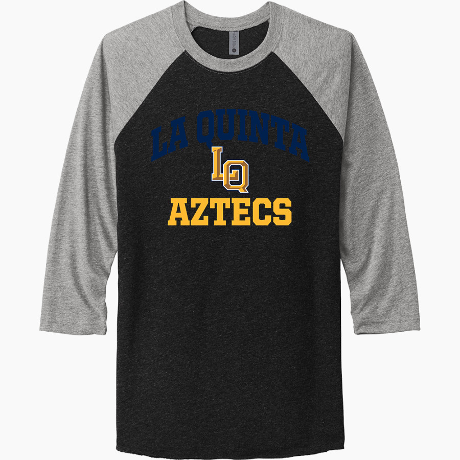 LA QUINTA HIGH SCHOOL AZTECS <span class="pdp-name-mascot">LA QUINTA AZTECS</span> Next Level Unisex Tri-Blend 3/4-Sleeve Raglan T-Shirt