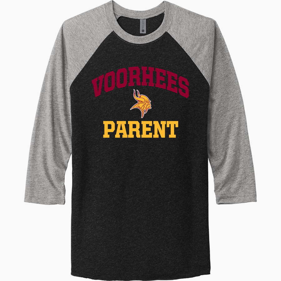 VOORHEES VIKINGS official sideline store Next Level Unisex Tri-Blend 3/4-Sleeve Raglan T-Shirt