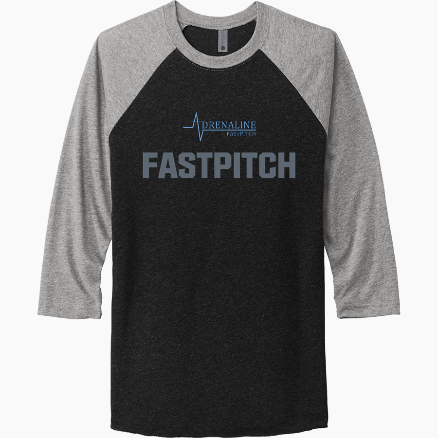 Adrenaline Fastpitch Fastpitch <span class="pdp-name-mascot">Adrenaline Fastpitch Fastpitch</span> Next Level Unisex Tri-Blend 3/4-Sleeve Raglan T-Shirt