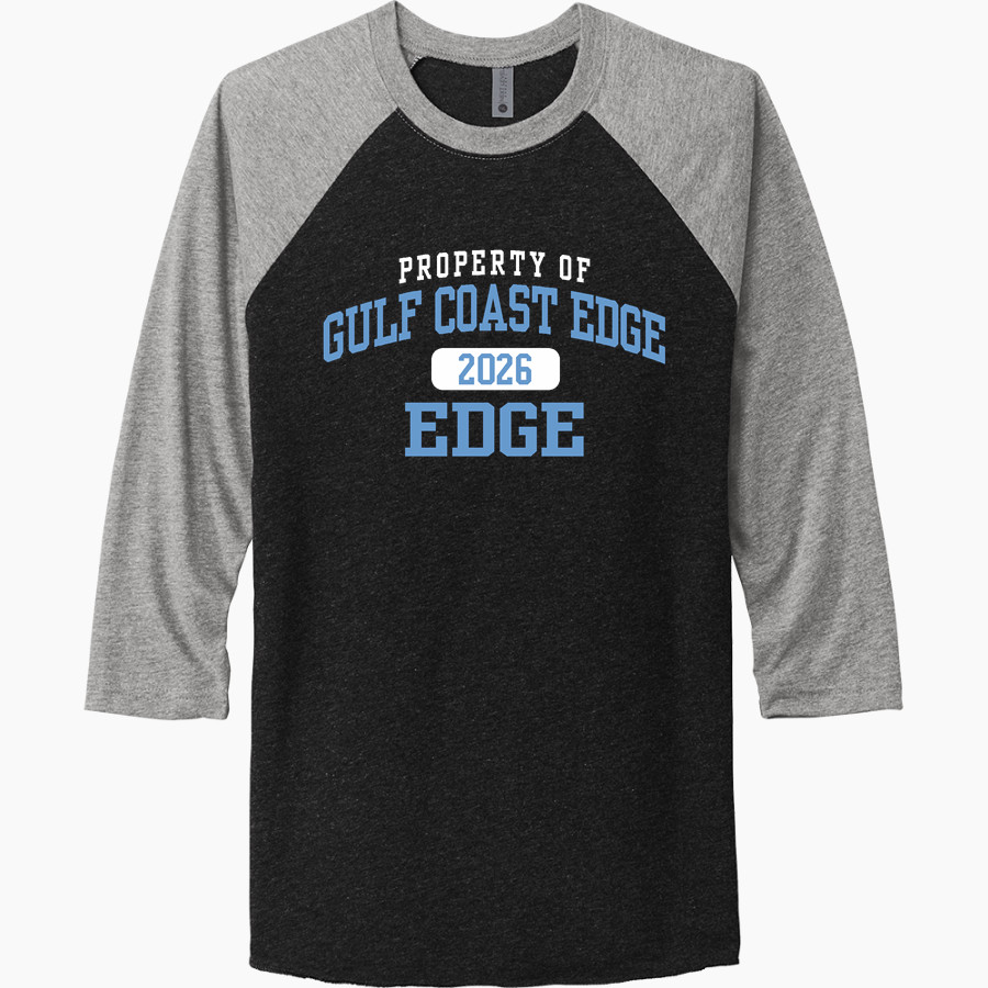 Gulf Coast Edge Edge <span class="pdp-name-mascot">Gulf Coast Edge Edge</span> Next Level Unisex Tri-Blend 3/4-Sleeve Raglan T-Shirt
