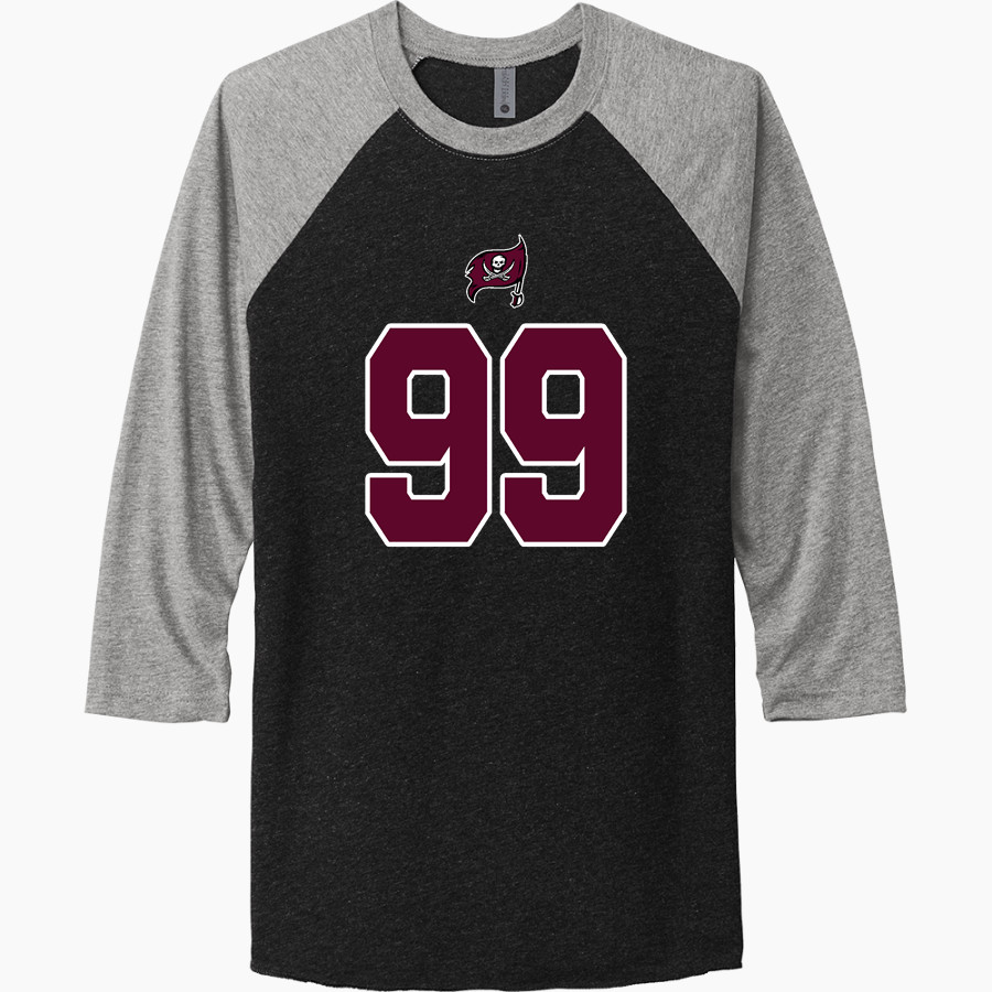 NAVARRE HIGH SCHOOL RAIDERS Next Level Unisex Tri-Blend 3/4-Sleeve Raglan T-Shirt