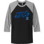 RANDOM LAKE RAMS The Official Online Store <span class="pdp-name-mascot">RANDOM LAKE RAMS</span> Next Level Apparel Unisex Tri-Blend 3/4-Sleeve Raglan T-Shirt Front Thumbnail