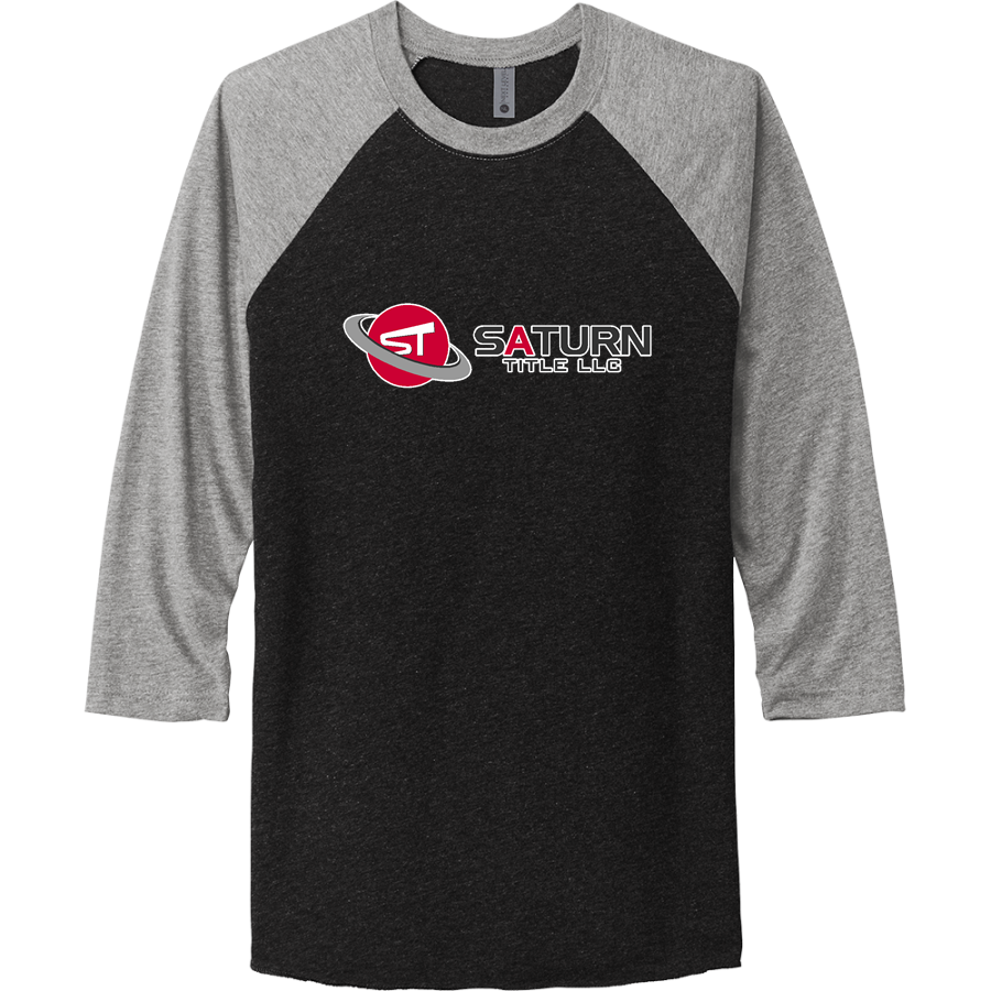 Saturn Title LLC Saturn Title <span class="pdp-name-mascot">Saturn Title LLC</span> Next Level Apparel Unisex Tri-Blend 3/4-Sleeve Raglan T-Shirt