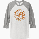 Sycamore Longhorns Next Level Unisex Tri-Blend 3/4-Sleeve Raglan T-Shirt Front Thumbnail