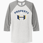 HIDALGO EARLY COLLEGE HIGH SCHOOL PIRATES <span class="pdp-name-mascot">HIDALGO EARLY COLLEGE PIRATES</span> Next Level Unisex Tri-Blend 3/4-Sleeve Raglan T-Shirt Front Thumbnail