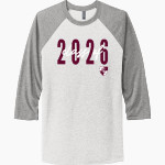 LOWELL HIGH SCHOOL RED RAIDERS <span class="pdp-name-mascot">LOWELL RED RAIDERS</span> Next Level Unisex Tri-Blend 3/4-Sleeve Raglan T-Shirt Front Thumbnail