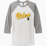 Roosevelt Roughriders <span class="pdp-name-mascot">Roosevelt Riders</span> Next Level Unisex Tri-Blend 3/4-Sleeve Raglan T-Shirt Front Thumbnail