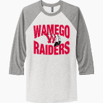 Wamego Raiders <span class="pdp-name-mascot">Wamego Raiders</span> Next Level Unisex Tri-Blend 3/4-Sleeve Raglan T-Shirt Front Thumbnail