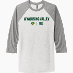 WYALUSING VALLEY SENIOR HIGH SCHOOL RAMS <span class="pdp-name-mascot">WYALUSING VALLEY RAMS</span> Next Level Unisex Tri-Blend 3/4-Sleeve Raglan T-Shirt Front Thumbnail