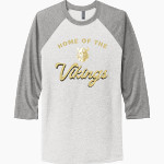 VANSTON Vikings <span class="pdp-name-mascot">VANSTON MIDDLE SCHOOL Vikings</span> Next Level Unisex Tri-Blend 3/4-Sleeve Raglan T-Shirt Front Thumbnail