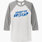 Advanced Technology Academy LAKERS Next Level Unisex Tri-Blend 3/4-Sleeve Raglan T-Shirt Front Thumbnail